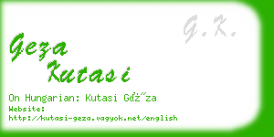 geza kutasi business card
